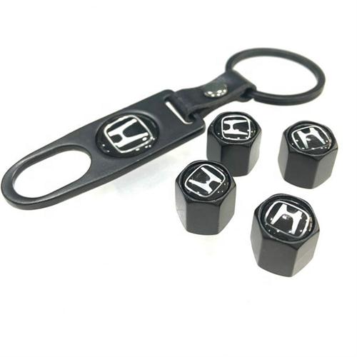 Tire Valve Stem Caps With Wrench Key Chain